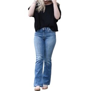 Telepatía low Rise flare Vintage Bootcut Jeans Bling Bling size 13 / 31 denim